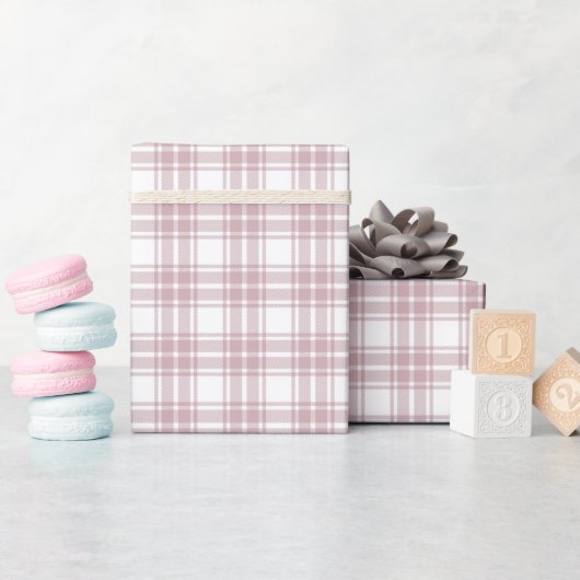 Light Dusty Rose Wrapping Pattern Roll Geschenkpapier (Babyparty)