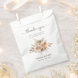Light Earth Tone Floral Rustic Wedding Vielen Dank Geschenktütchen