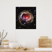 "Light Echo" beleuchtet Staub um die Supergiant St Poster (Küche)