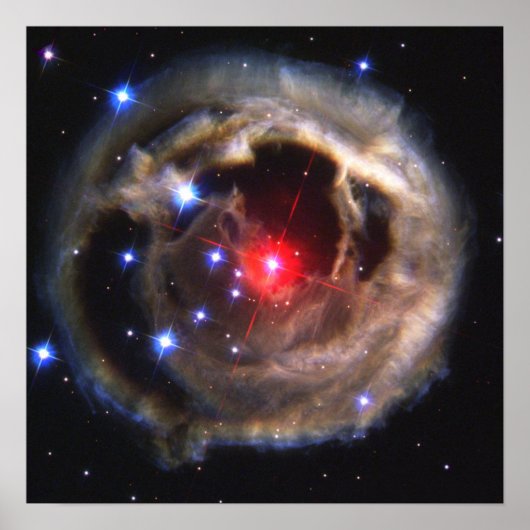 Light Echoes aus Red Supergiant Star V838 Monocer Poster (Vorne)
