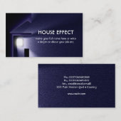 Light Electric Night House und Winter Visitenkarte (Vorne/Hinten)