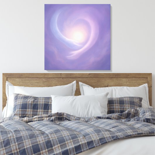 Light Embrace Abstract Spiritual Energy inLavender Leinwanddruck (Insitu (Schlafzimmer))