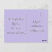 Light Embrace Soothing Lavender Energy Postkarte (Rückseite)