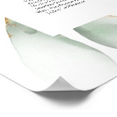 Light Eukalyptus Glow Gold Event Seekarte 9 Poster (Ecke)