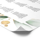 Light Eukalyptus Glow Gold Event Seekarte 9-s Poster (Ecke)