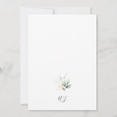 Light Eukalyptus Glow Gold Graduation Party Einladung (Rückseite)