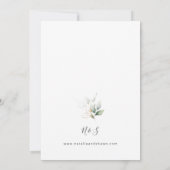 Light Eukalyptus Glow Gold Wedding Einladung (Rückseite)