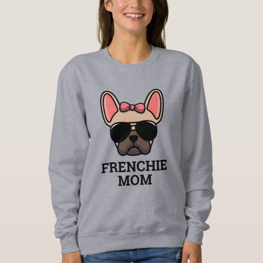 Light Fawn Female French Bulldog Frenchie Dog Mama Sweatshirt (Vorderseite)