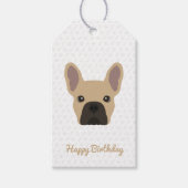 Light Fawn French Bulldog Birthday Geschenkanhänger (Vorderseite)