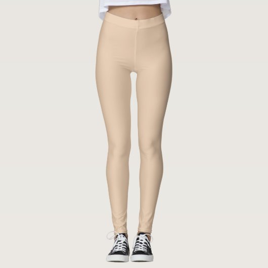 Light Fawn Solid Color Leggings (Vorderseite)