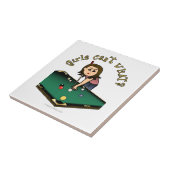 Light Female Billiard Player Fliese (Seite)