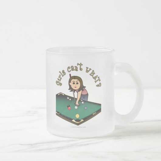 Light Female Billiard Player Mattglastasse (Rechts)