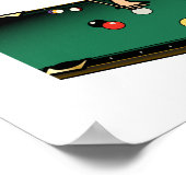 Light Female Billiards Player Poster (Ecke)