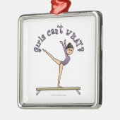 Light Female Gymnastin Ornament Aus Metall (Links)