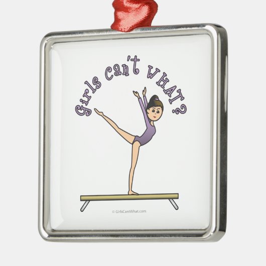 Light Female Gymnastin Ornament Aus Metall (Links)