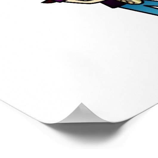 Light Female Saxophone Player Poster (Ecke)