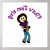 Light Female Saxophone Player Poster (Vorne)