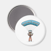 Light Female Sky Diver Magnet (Vorderseite/Rückseite)