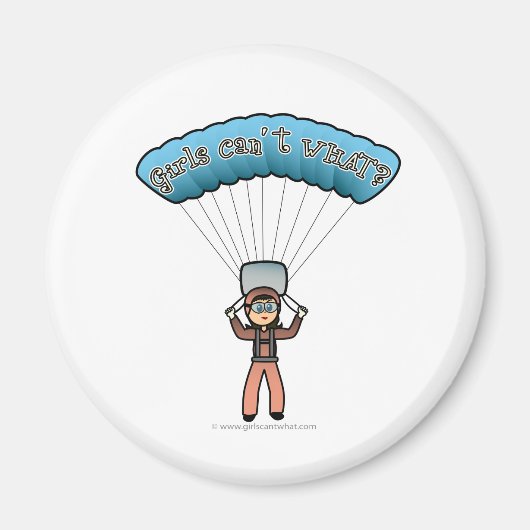Light Female Sky Diver Magnet (Vorne)