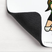 Light Female Volleyball Player in Green Uniform Mousepad (Ecke)