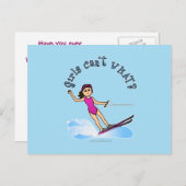 Light Female Water Skier Postkarte (Vorne/Hinten)
