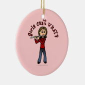 Light Femme Flute Player Keramikornament (Rechts)