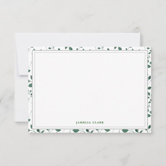 Light Ferns | Flache Mitteilungskarte (Vorderseite)