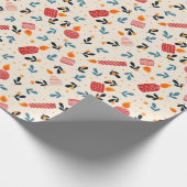 Light Festive Mixed Candles Holiday wrapping paper Geschenkpapier (Ecke)