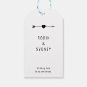 Light Foto | Ankündigung der Verlobung | Geschenkm Geschenkanhänger (Rückseite)