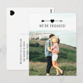 Light Foto | Ankündigung der Verlobung | Postkarte (Vorne/Hinten)