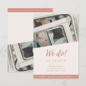 Light Foto Beach Hochzeitsportrait Dankeskarte (Vorne/Hinten)