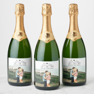 Light Foto SAVE THE DATE Flaschenetikett Schaumweinetikett