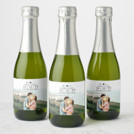 Light Foto | SAVE THE DATE | Mini-Flasche-Etikett Schaumweinetikett