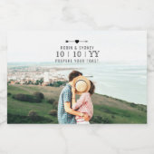 Light Foto | SAVE THE DATE | Mini-Flasche-Etikett Schaumweinetikett (Einzelnes Label)