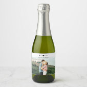 Light Foto | VERLOBUNG | Mini Sparkling Labrador Schaumweinetikett (Vorderseite)