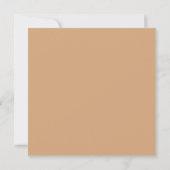 Light French Beige Solid Color Flat Danke Karte (Rückseite)