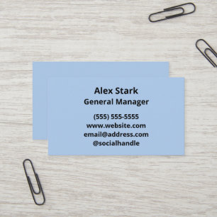 Light French Blue Business Cards Visitenkarte