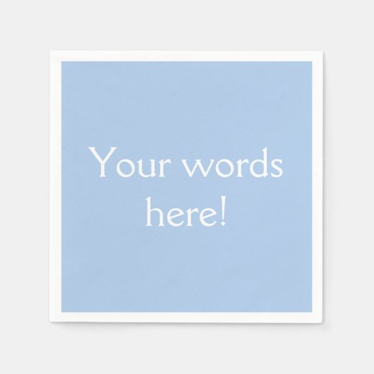 Light French Blue Personalisiert Serviette (Vorderseite)