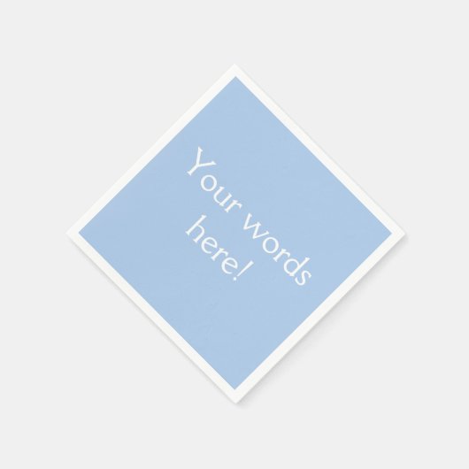 Light French Blue Personalisiert Serviette (Ecke)