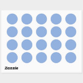 Light French Blue Solid Color Runder Aufkleber (Blatt)