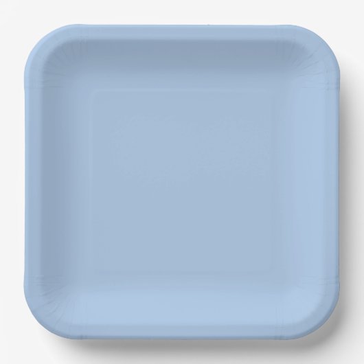 Light French Blue Solid Pappteller (Vorderseite)