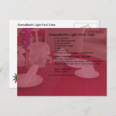 Light Fruchtkuchen Postkarte (Vorne/Hinten)