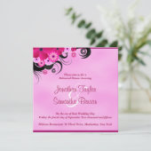 Light Fuchsia 5.25 Probe Dinner einladen Einladung (Stehend Vorderseite)