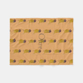 Light Funny Little Bird Muster Fleece Blanket (Vorderseite (Horizontal))