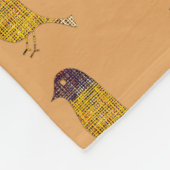 Light Funny Little Bird Muster Fleece Blanket (Ecke)