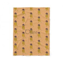 Light Funny Little Bird Muster Fleece Blanket