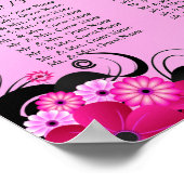 Light Fuschia 16 Wedding Table Seating Charts Poster (Ecke)