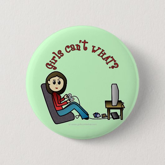 Light Gamer Girl Button (Vorderseite)