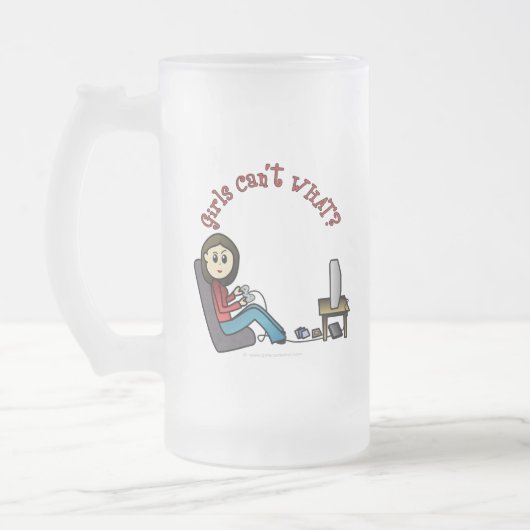 Light Gamer Girl Mattglas Bierglas (Links)