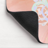 Light Garden Harmony – Blaue und Pfirsichblüten Mousepad (Ecke)